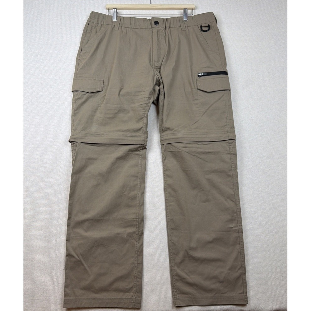 The B.C. Clothing Co. Convertible Pants Size XL 38x32 Tan Hiking *defect Outdoor